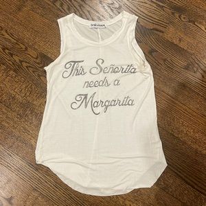 White Margarita Tank Top